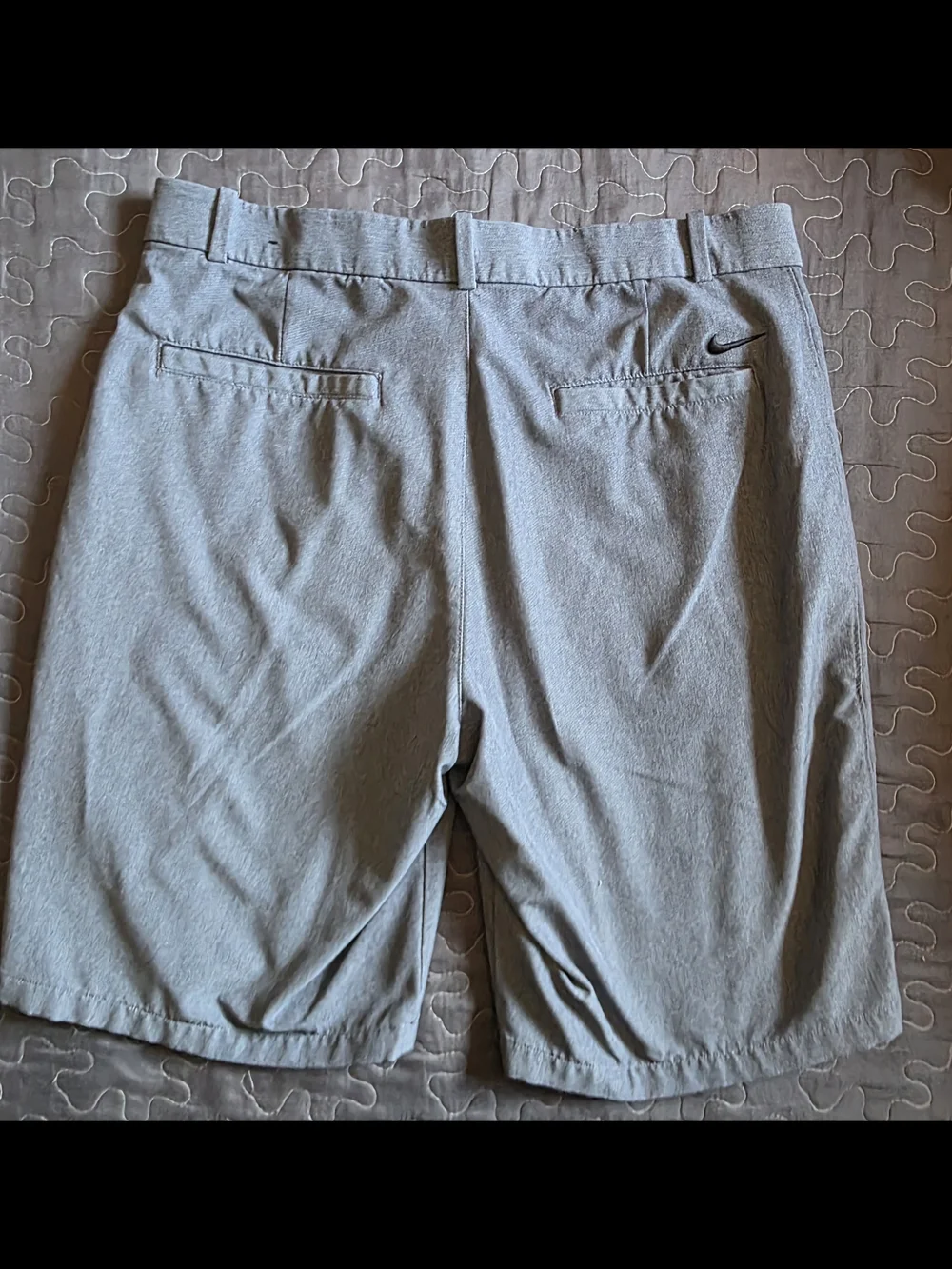 Nike Men's Light Gray Athletic Shorts with Belt Loops